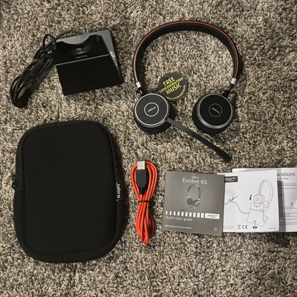 Jabra Evolve 65 Black On-Ear Headphones